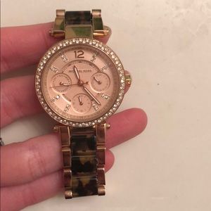 Michael Kors Rose Gold and Tortoiseshell Watch